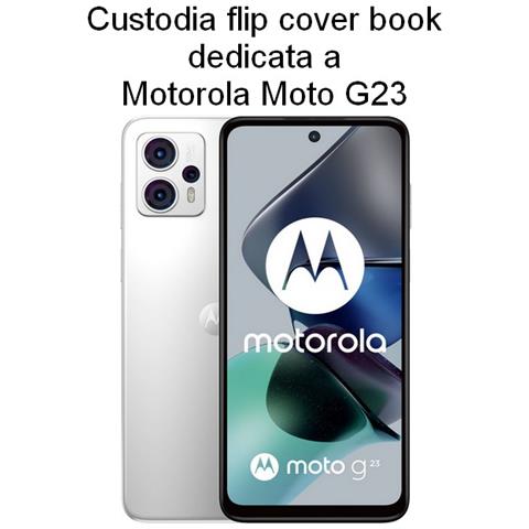 Smart Book Custodia A Libro Poket Flip Cover Case Per Motorola Moto G23 Black - Foto 2