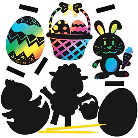 Magneti Pasquali Da Grattare Baker Ross At452 - Confezione Da 10, Ideali Per Bambini, Arti E Mestieri, Giocattoli Educativi, Regali, Ricordi - Foto 1