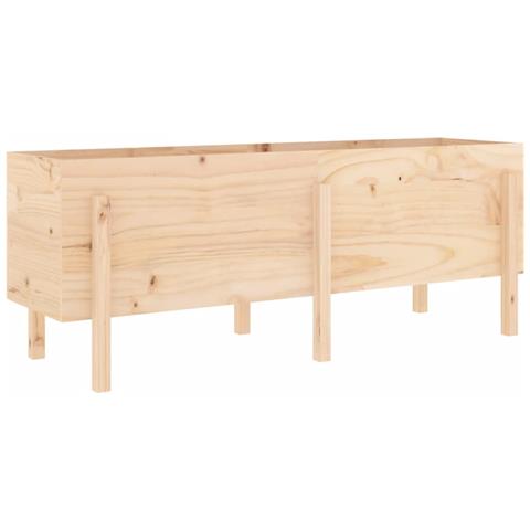 Fioriera Rialzata Da Giardino 160x50x57 Cm Legno Massello Pino - Foto 1