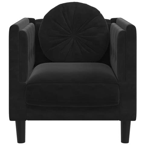Poltrona Con Cuscino Nero In Velluto - Foto 8