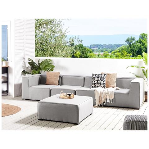 Set Da Giardino Modulare 4 Posti Grigio Chiaro Arezzo - Foto 1