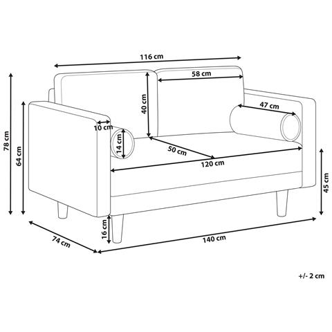 Divano 2 Posti Nurmo Tessuto Verde Scuro - Foto 8