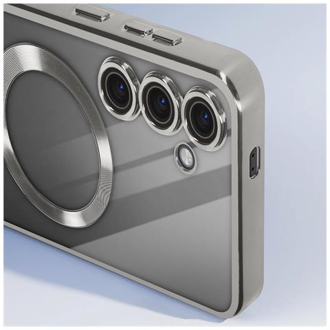 Cover Magsafe Per Samsung S23 Fe In Silicone Bordo Cromato - Foto 5