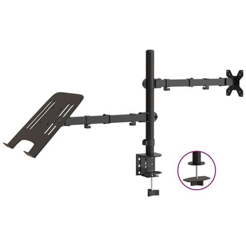 Supporto Per Monitor In Acciaio Nero Vesa 75/100 Mm - Foto 1
