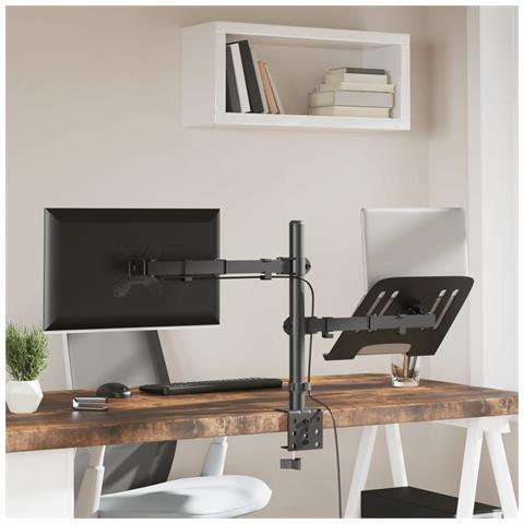 Supporto Per Monitor In Acciaio Nero Vesa 75/100 Mm - Foto 2