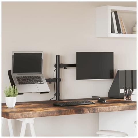 Supporto Per Monitor In Acciaio Nero Vesa 75/100 Mm - Foto 8