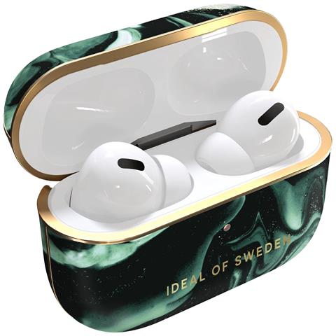 Cover Per Airpods Pro 2 Effetto Marmo Elegante Golden Olive Marble, Verde Scuro - Foto 1