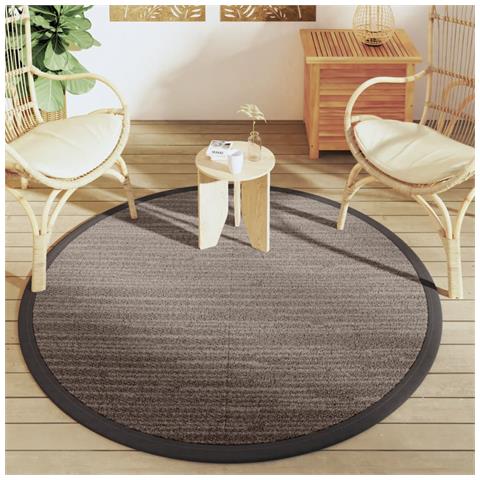 Tappeto Da Esterno Marrone 160 Cm In Pp - Foto 3