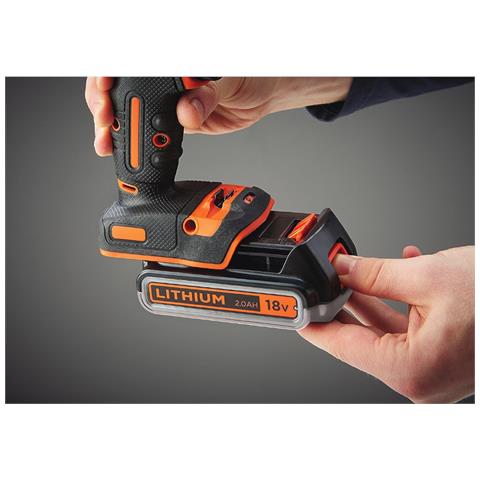 Kit Professionale Trapano Avvitatore A Percussione Con 2 Batterie Set 104 Punte E Cassetta Porta Attrezzi B+d Bdchd 18 S 2ka - Foto 3