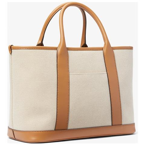 Medium Satchel Pale Peanut Borsa Shopper Cotone Borse Donna Marrone Eu One Size, 30s4g99s8o-174 - Foto 3