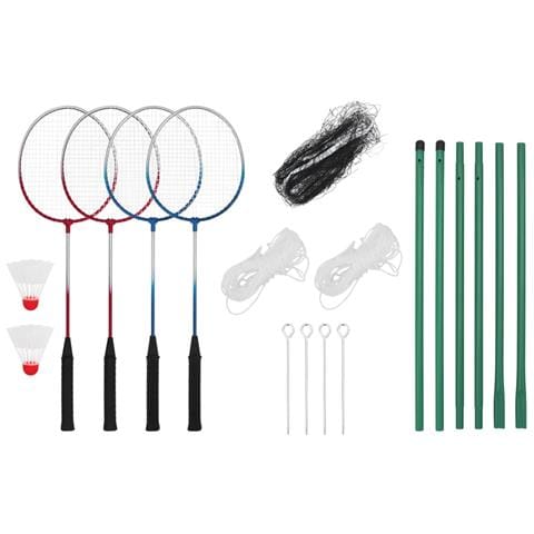 Set da Badminton con 4 Racchette e Rete 620x151 cm - Foto 1