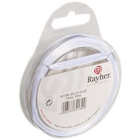 Nastro Di Raso ""organza"" - Colore Bianco Satinato 7mmx10mt - Foto 1