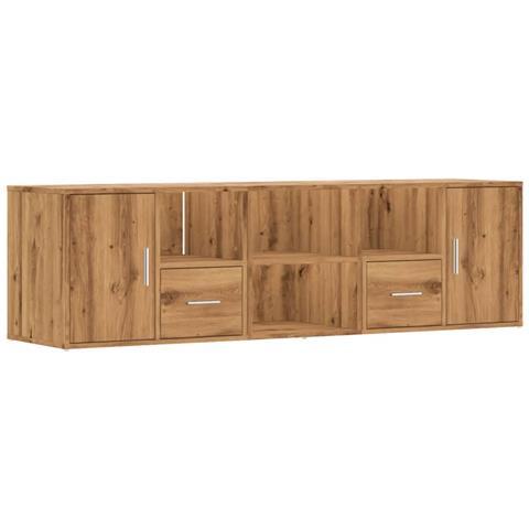 Mobile Angolare Rovere Artigianale 160x40x45 Cm In Truciolato - Foto 2