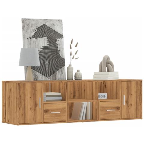 Mobile Angolare Rovere Artigianale 160x40x45 Cm In Truciolato - Foto 1