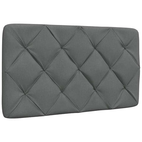 Cuscino Testiera Grigio Scuro 90 Cm In Tessuto - Foto 1
