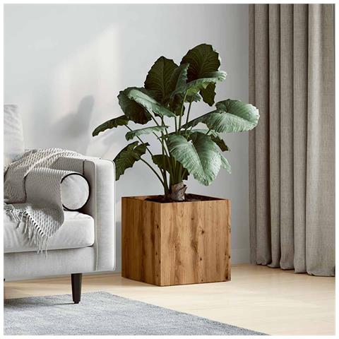 Fioriera Rovere Artigianale 40x40x40 Cm In Legno Multistrato - Foto 3