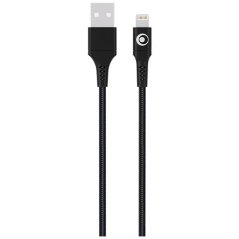 Cavo Di Ricarica E Trasferimento Usb-a /lightning 2.4a Fastcharge 12w 1.2m, Nero - Foto 2