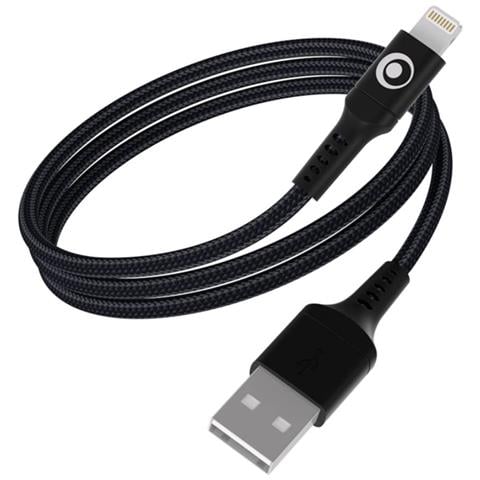 Cavo Di Ricarica E Trasferimento Usb-a /lightning 2.4a Fastcharge 12w 1.2m, Nero - Foto 1