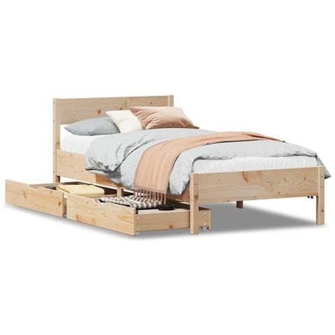 Letto senza Materasso 75x190 cm in Legno Massello Pino - Foto 1