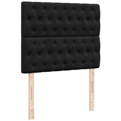 Struttura Letto Pouf con Materasso Nero 120x190 cm in Tessuto - Foto 9