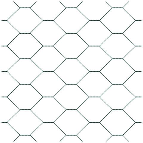 Recinzione Esagonale  Verde 1.4x50 m Acciaio, Pali di Recinzione  con Piattaforme di Base 13 pcs Ø32mm 78.5cm Acciaio Zincato - Foto 9