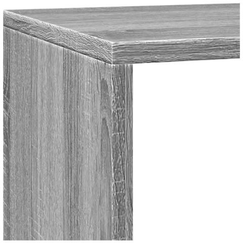 Libreria 3 Ripiani Grigio Sonoma 137,5x29x103,5 cm Truciolato - Foto 9