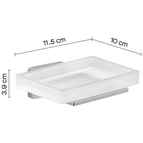 Portasapone Da Muro In Acciaio Inox E Cromall 4411 Serie Atena Cromato - Foto 2