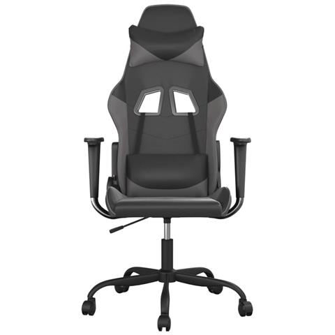 Sedia Da Gaming Massaggiante Nero E Grigio In Similpelle - Foto 2