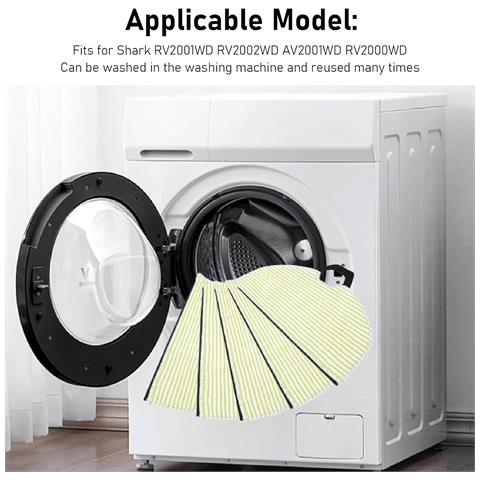Panni Di Ricambio 6 Pezzi Per Aspirapolvere Shark Riutilizzabili - Foto 4