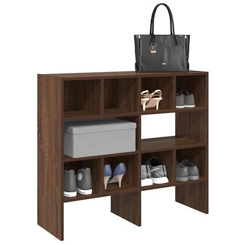 Scarpiere 2 pz Impilabili Rovere Marrone 89,5x30x40 cm - Foto 2