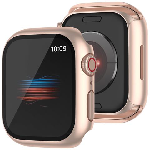 Custodia Oro Rosa Pc Vetro Temperato 42mm Compatibile Con Apple Watch Serie 1/2/3 - Foto 3