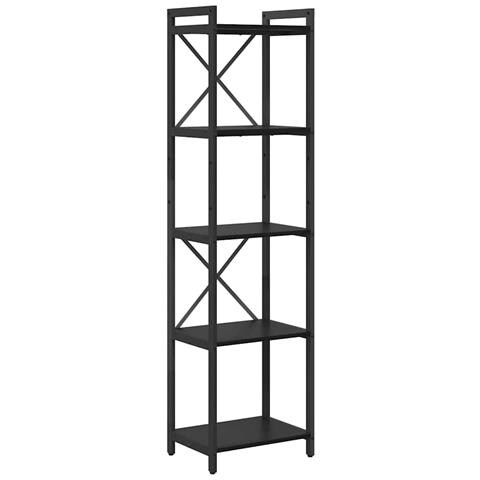 Libreria Rovere nero 40 x 30 x 153 cm Legno multistrato - Foto 1