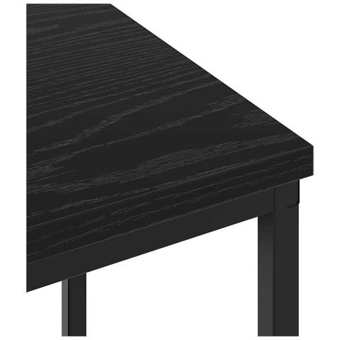 Armadio da Notte Rovere nero 38 x 30 x 48 cm Legno multistrato - Foto 9