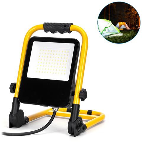 Faretto Da Cantiere Led 50w Pressofuso Ip65 Cavo 1,8 Metri  6500k - Foto 1