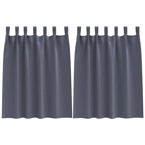 Tende con tende 2 pcs Antracite 140x140cm Poliestere - Foto 1