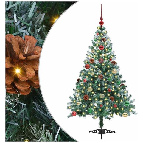 Albero di Natale artificiale Verde 150 cm PVC e Acciaio - Foto 1