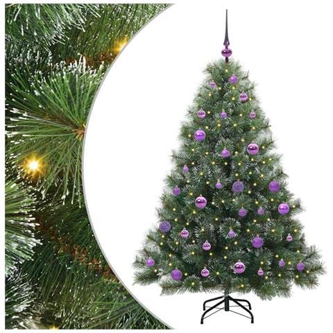 Albero di Natale artificiale con 150 LED Verde 150 cm PE e PVC - Foto 1