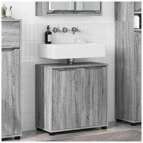Mobile per lavabo da bagno Grigio Sonoma 60 x 30 x 60 cm - Foto 2