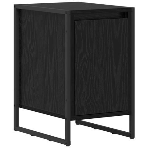 Comodino Rovere Nero 39,5 x 30 x 50 cm Legno multistrato - Foto 1