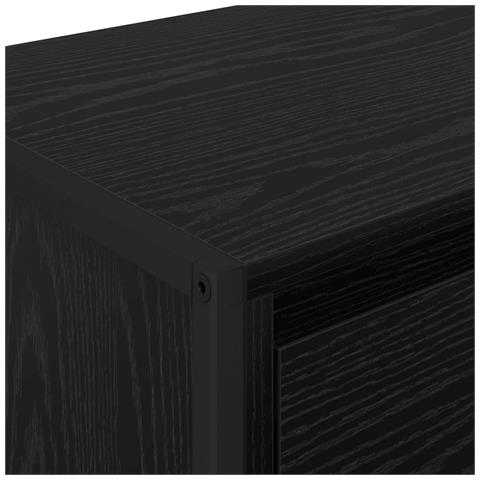 Comodino Rovere Nero 39,5 x 30 x 50 cm Legno multistrato - Foto 9