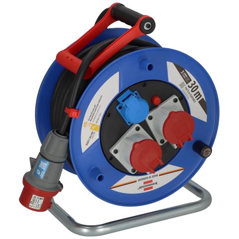 1238010 prolunghe e multiple 30 m 3 presa (e) AC Esterno Nero, Blu, Rosso - Foto 1