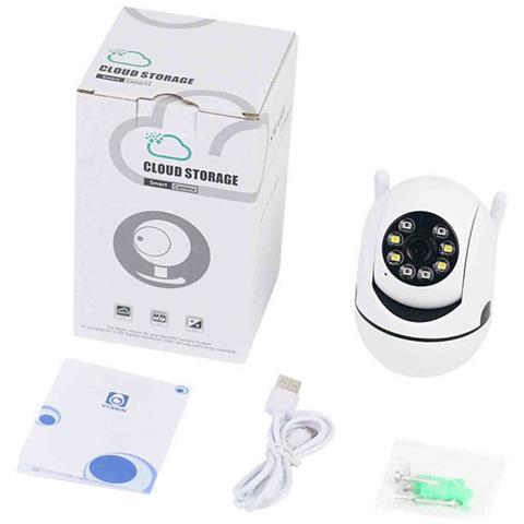 Telecamera Di Sicurezza Wifi Wireless - Visione Notturna A 360°, Sorveglianza Hd Remota Per Interni /esterni - Foto 2