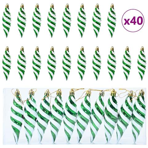 Palla a spirale di Natale 40 pcs Verde Plastica - Foto 1