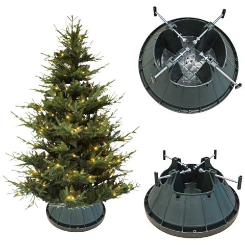 Base albero di Natale, solida, grande, per albero fino a 2,2 m, base verde - Foto 4