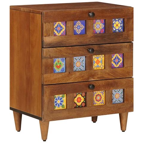 Armadio da Notte con cassetto Marrone 50 x 33 x 62 cm - Foto 1