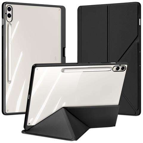 Cover per Galaxy Tab S9+ - Pelle /PU, Nero, Auto Wake /Sleep - Foto 4
