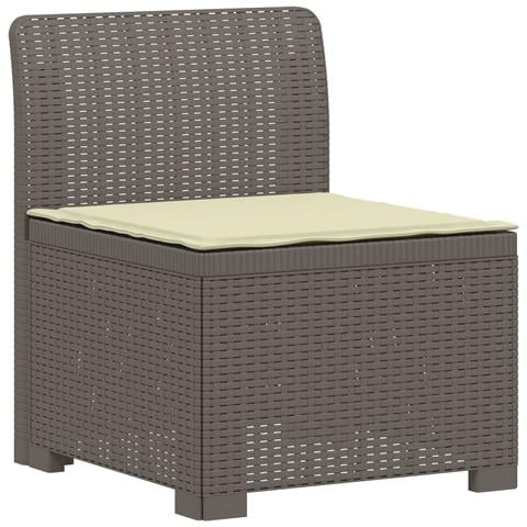 Divano da Giardino a 1 Posto con Cuscino Aspetto Rattan PP - Foto 1