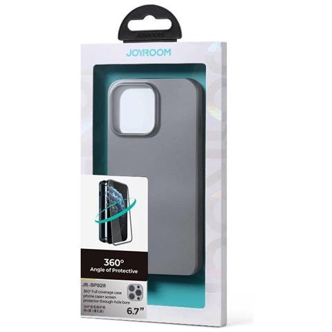 Copertura Anteriore E Posteriore Per Iphone 13 Pro Max + Protezione In Vetro Temperato Per Schermo, Grigia (jr-bp928 Accattivante) - Foto 2