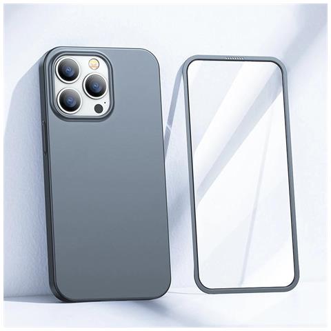 Copertura Anteriore E Posteriore Per Iphone 13 Pro Max + Protezione In Vetro Temperato Per Schermo, Grigia (jr-bp928 Accattivante) - Foto 7