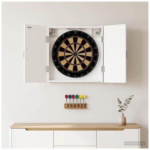 Armadio per Dartboard HAARLEM Bianco 52,5 x 10,5 x 53,5 cm - Foto 2